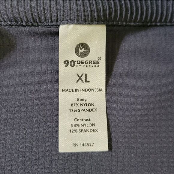 90 Degree By Reflex Womens Blue High Neck Ribbed Performance Jacket - Picture 7 of 16